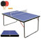 Generic KKB Sport 4.5FT Folding Ping Pong Table Game Set, Portable Indoor Outdoor Midsize Table Tennis Table with 2 Paddles, 3 Balls and Net