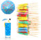 50PCS Getränk Regenschirme Cocktail, 4 Zoll Mini Cocktail Regenschirme für Getränke, bunte Papier Cocktail Zahnstocher Dekorationen, Regenschirm Zahnstocher Cupcake Topper für Sommer Hawaii Party