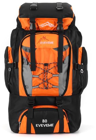 LYEAA Mochila de Montañismo de 80L Mochila de Trekking de Gran Capacidad Correa Ajustable Mochila de Escalada de montaña Accesorios de Viaje