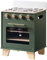 ROBOTIME Vintage Wooden Toy Kitchen Oven for Kids, Pretend Play Oven with Push-Pull Baking Tray & Play Foods, Wooden Kitchen Set, for 3+ Years Old Girls and Boys(Vintage Green)