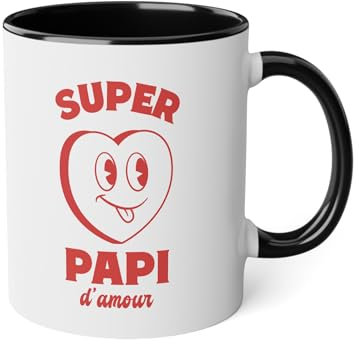 YouDesign - Taza de cerámica con nombre personalizado para el Día del Abuelo (12 negro)