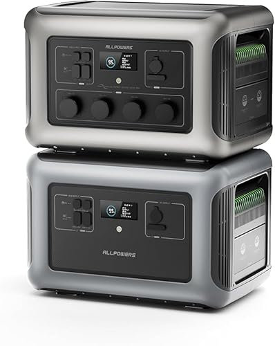 ALLPOWERS Estación de energía portátil R3500 batería adicional B3000, capacidad de 3168 Wh a 6336 Wh batería LiFePO4, generador solar de salida de 3500 W para el hogar, emergencia, camping, RV