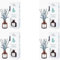 Pack de 4 Mikados Ámbar Zen Palo Santo - Difusores de Fragancia Relajante con Diseño Decorativo, Aromo de Mirra, Madera de Guayacán, Pétalos de Violeta y Musk, Ideal para el Hogar u Oficina 40 ml x 4