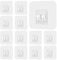 12PCS Command Hooks, Shower Hooks for Shower Storage Bathroom Shelf Kitchen Corner Rack(6 * 6cm)