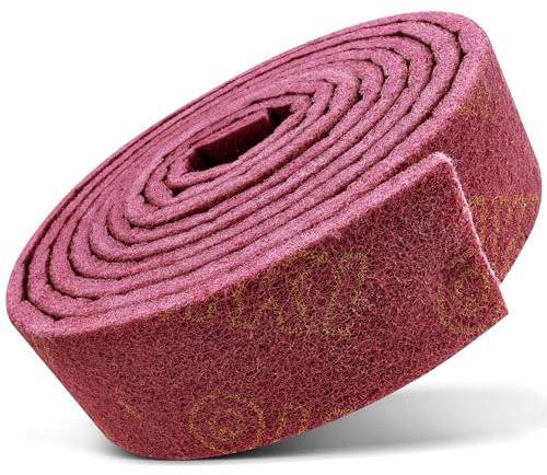 Schleifvlies Metall Schleifvlies Holz Schleifschwamm 5m x 85mm Schleifpads 240 Körnung Schleifwolle Poliervlies Rolle Reinigungsvlies Schleifpapier Polieren von Metall Holz Lack Edelstahl uvm.