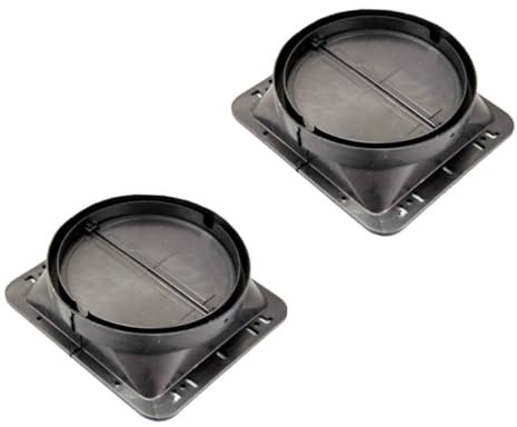 SHINEOFI 2pièces Base De Hotte De Cuisine Avec Clapet Anti- Accessoire De Sortie Pour Évacuation De Fumée Base