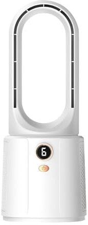 Ventilador de escritorio silencioso, recargable por USB, portátil, silencioso, 6 velocidades de viento con luz nocturna, ventiladores pequeños, ventiladores de mesa para el hogar, oficina, dormitorio