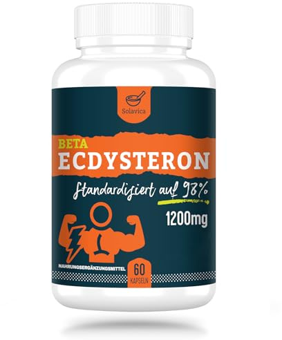 Beta-Ecdysteron Supplement 1200 mg pro Portion - 1-Monats-Vorrat - 98 % Ecdysteron mit höchster Reinheit (60 stück (1er Pack))