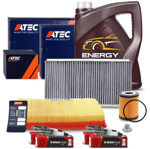 ATEC Germany Inspektionspaket Set C mit 1x Ölfilter, 1x Innenraumfilter