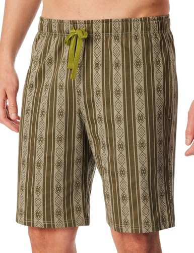 Schiesser Herren Schlafhose Kurz Bermuda - Mix + Relax - Organic Cotton Pyjamaunterteil (1er Pack)