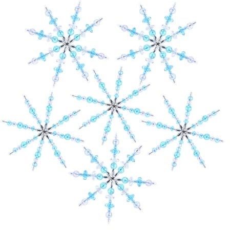 12 Stück Perlensterne Bastelset Schneeflocken Weihnachten Ornamente(Blau) | Weihnachten Ornamente Basteln Erwachsene, Perlen Zum Basteln für Feste, Hochzeiten, Geburtstagsdekorationen Usw