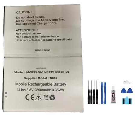 Generic Batteria S602 2800mAh 3.8V compatibile per BRONDI Amico Smartphone XL Batteria Del Telefono