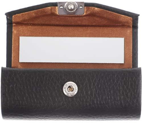 Étui à Rouge à Lèvres en PU Noir Miroir, Format Compact