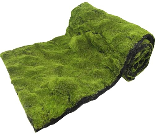 CEWUDA Fake Moss Table Runner Green Moss Roll for Fairy Gardens Grass Wedding Woodland Table Decor Artificial Moss for Indoor Plants Crafts 20 x 79 Green Moss for Decorating Wall 50 x 200cm