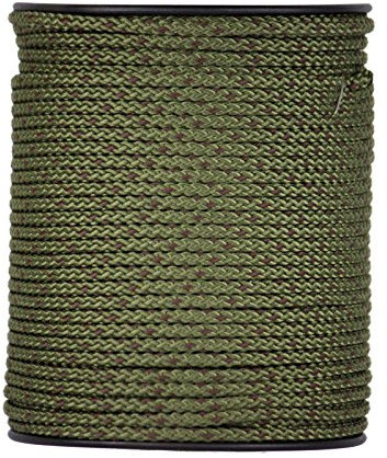 Handelsminister.com 4mm Flechtschnur Seil Oliv/braun 100m Spule Kunststoffseil Seil Schnüre Paracord Technikschnur
