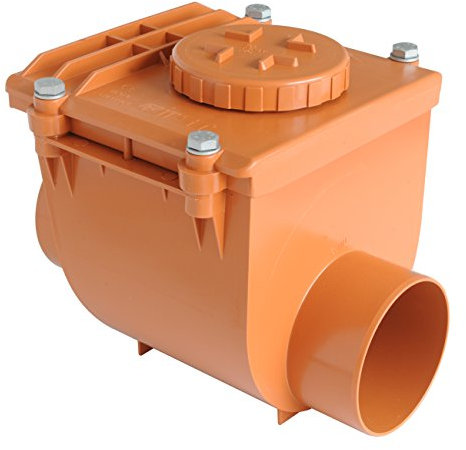 First Plast NRC110A Valvola Antiritorno in PVC ad Incollaggio, Rosso, 110 mm