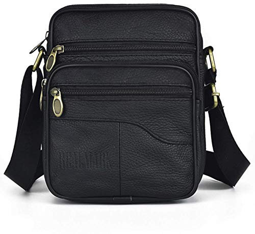Realmark Leder Umhängetasche Herren Echtleder Schultertasche Männer Messenger Business Handtasche Herrentasche Arbeitstasche