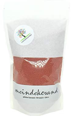 Farbsand zum Dekorieren und Gestalten - Quarzsand gefärbt 0,4-0,8mm – Dekosand (KUPFER - Rotbraun, 700g Beutel)