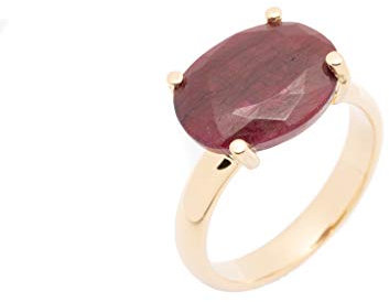 Gelbgold Ring mit Rubin