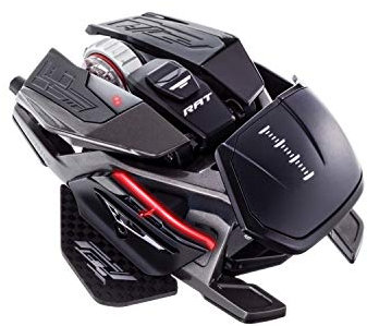 MAD CATZ The Authentic R.A.T. Pro X3 Souris de Jeu Filaire 16000 DPI 3 Anneaux de défilement avec Accessoires supplémentaires, mémoire intégrée pour 10 profils utilisateurs, Repose-Pouce