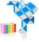 CUBIDI® Original Magic Snake - 36 Blöcke Blau | Knobelspiele für Kinder und Erwachsene | Ideal als Mitgebsel Kindergeburtstag, Kindergeburtstag Gastgeschenke oder kleine Geschenke für Kinder