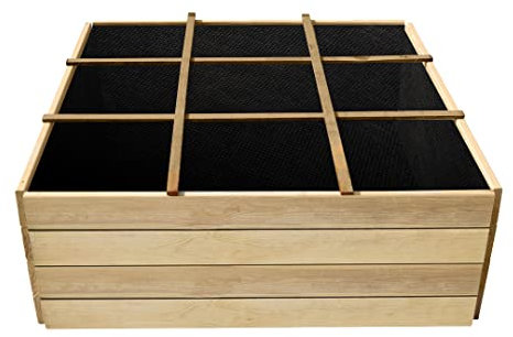 PLANTAWA Plancher de jardin urbain, sol de 9 départements, bois de pin, table de culture sans pieds, 40 x 120 x 120 cm, jardinière extérieure pour terrasse jardin Montez votre grand jardin