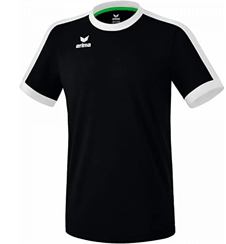 Erima Unisex Erwachsene Retro Star Trikot (3132125), schwarz/weiß, XXL