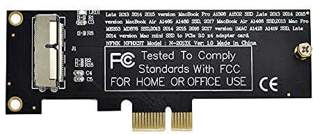 xiwai PCI Express PCI-E 1X to 12+16Pin 2013-2017 Mac Pro Air SSD Convert Card for A1493 A1502 A1465 A1466