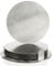 COM-FOUR® Ensemble de sous-Verres 7 pièces avec Support - sous-Verres en Acier Inoxydable pour Boissons - sous-Verres Ronds en Acier - argenté (007 pièces - argenté)
