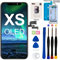 EFAITHFIX für iPhone XS Display OLED Ersatz Bildschirm 5,8 Full HD 3D Touchscreen Digitalisierer mit Reparaturset, Wasserfester Klebstoff und Gehärtetes Glas Für Modelle A1865/A1901/A1902