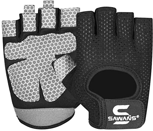SAWANS Fitnesshandschuhe für Männer und Frauen Gewichtheben-Fitnesshandschuhe atmungsaktive Damenhandschuhe für das Training rutschfeste mit Silikon gepolsterte Handfläche Griffschutz