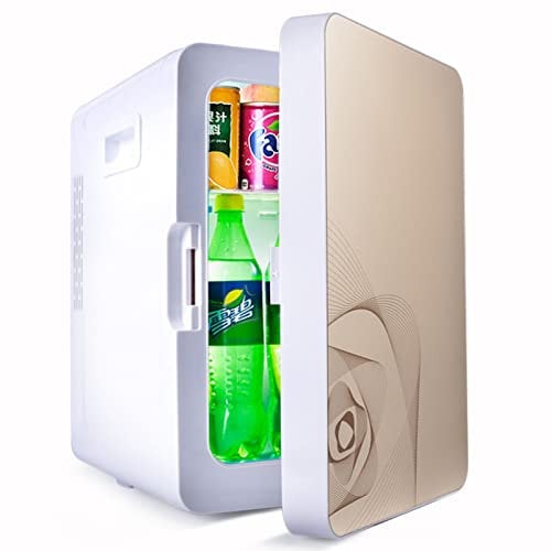 Mini Nevera 20 L Para Dormitorio, Coche, Escritorio Oficina, Dormitorio Universitario, Control Temperatura Digital Frontal Cristal, Nevera PequeñA 12V Para Cuidado Piel, Leche Materna Belleza,Brown
