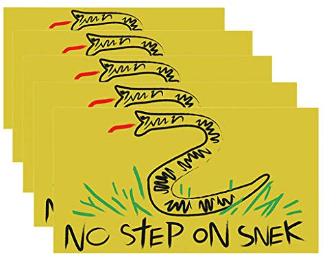 Step Flag On Patriot Aufkleber No Snek Me Don't Tread On Decal America Wandaufkleber Vintage Aufkleber Schrift (Yellow, One Size)