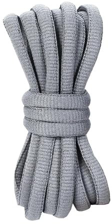 BupiMufi Lacets ovales solides de 9 mm de large pour Dunk 140 cm, gris moyen, 140 cm