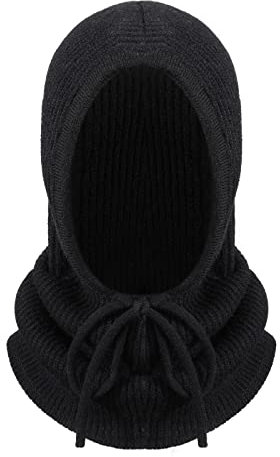 TAGVO Sturmhaube Stricken Gesichtsmaske, Balaclava Winter Nackenwärmer Winddicht, Mütze Schal 2 in 1, Winddichter Hut für Männer und Frauen, Universal Größe Alltagskleidung