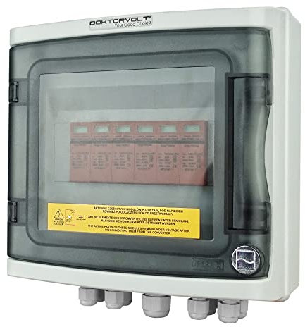 Solar Anschlusskasten PV DC 1000V T1 T2 2-Strings 2x Überspannungsschutz Photovoltaik PV Blitzschutz Doktorvolt