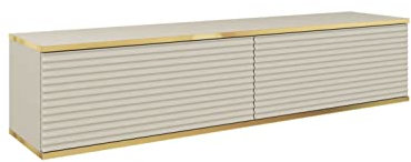 Mueble TV Elegante D: L: 135 cm, Altura: 30 cm, P: 32 cm, Color Beige