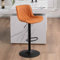 YOUTASTE Barhocker Höhenverstellbar mit PU-Bezug, Drehbare Küchenhocker mit Lehne und Fußstütze, Moderner Bar Stool für Bar, Theke und Küche, Kamel