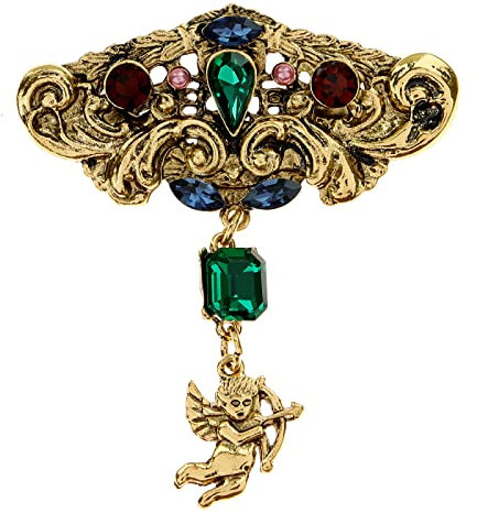 Broches et épingles pour femmes Strass Broches Cupidon pour femmes et hommes Vintage Retro Design Pin Small Angel Accessoires, Or