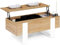 IDMarket - Table Basse Plateau relevable rectangulaire Phoenix Bois et Blanc