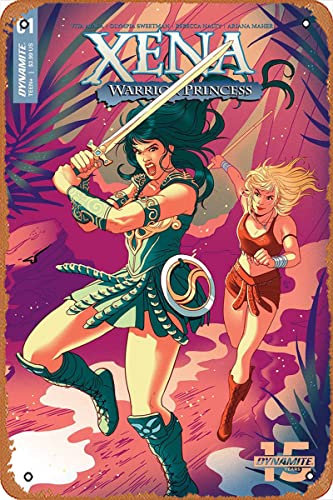 Zuhhgii Retro Comics Charaktere Metallschild – Xena: Kriegerprinzessin (4. Serie) 1 Var D Comic Book NM – Filmposter für Musik Café Bar Restaurant Supermarkt Shop Film Geschenke Anime Metall