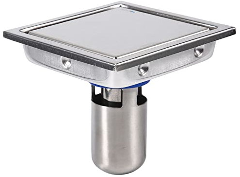 Gavigain bodenablauf edel HL+Badezimmer-Bodenablauf, 304 Edel HL, 110 X 110 Mm, Badezimmer-Duschflieseneinsatz, Quadratisches Duschboden-Ablaufsieb