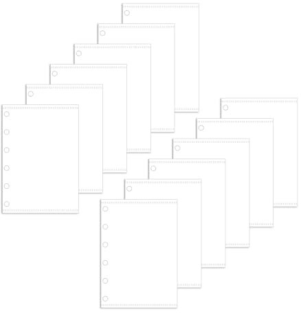 Geldumschläge im A7-Format, mattiert, durchscheinend, PP-Bindertaschen, ohne Reißverschluss, ohne Lasche, 6 Löcher, lose Blätter, 12 Blatt, Geldumschlag für Budgetierung, Planer, Geldbörse,