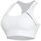 Sports Bras Women High Impact, Seamless Racer Back Padded Support Comfort Bra Adjustable White(XL)