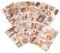 Scrapbooking Aufkleber Set Selbstklebend Sticker DIY Dekoration für Journaling Fotoalbum, Bastelpapier Zubehör Blumen Pilze Pflanzen Schmetterling Verschiedene Muster (Schlossgarten)
