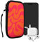 kwmobile Handytasche für Smartphones XL - 6,7/6,8 - Neopren Handy Tasche Hülle Cover Case Schutzhülle - Abstrakte Welle Pink Orange - 17,2 x 8,4 cm Innenmaße