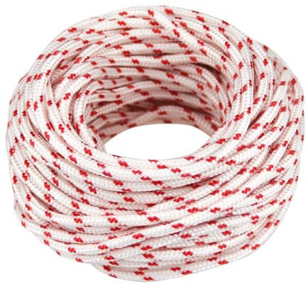 YIAJIA 10 Meters 3.5mm Recoil Pull Cord Replacement Starter Rope - Recoil Starter Rope Replacement Pull Cord for Chainsaw Lawn Mower Trimmer