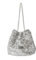 YUEZHAN Abendtasche Damen Clutch Mode Pailletten Damen Eimer Tasche Handtaschen Damen Cross Body Umhängetasche Trage Tasche Kette Messenger Tasche Lady Handtasche Sliver