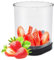 Hioph Fruit Slicer Cup - Stainless Steel Cup Slicers Fruit and Vegetable Speed Slicer with Push Plate Strawberry Slicer Kitchen Gadget (Black