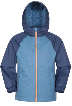 Mountain Warehouse Torrent II Kids Waterproof Rain Jacket Blue (Lightweight) Kids Size 11-12 Years